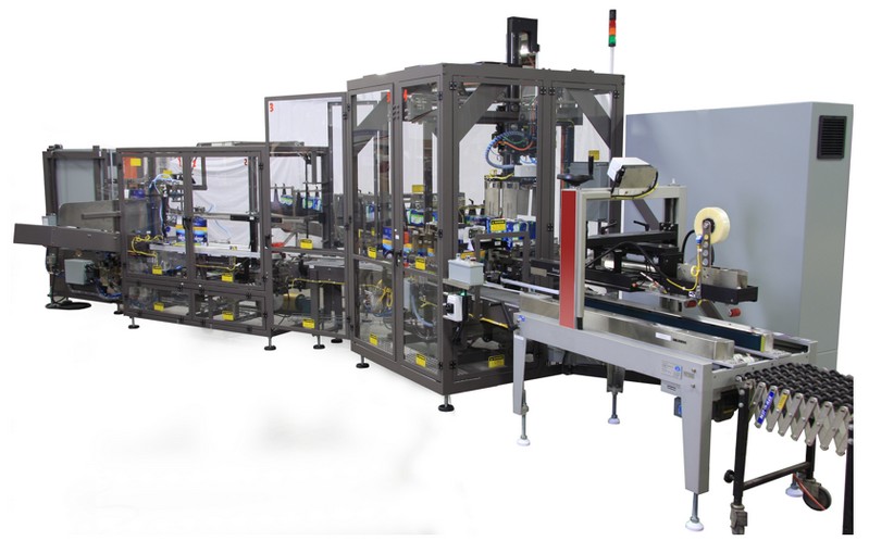 Top Load Case Packer With Integrated Case Erector and Sealer